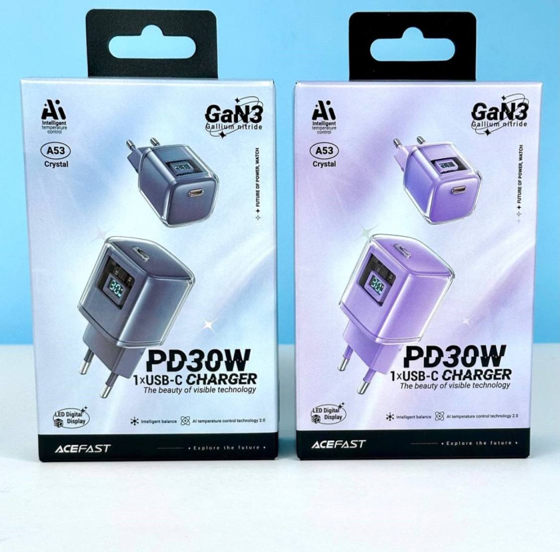 Мережевий зарядний пристрій AceFast A53 Sparkling series GaN PD30W - Зображення 5