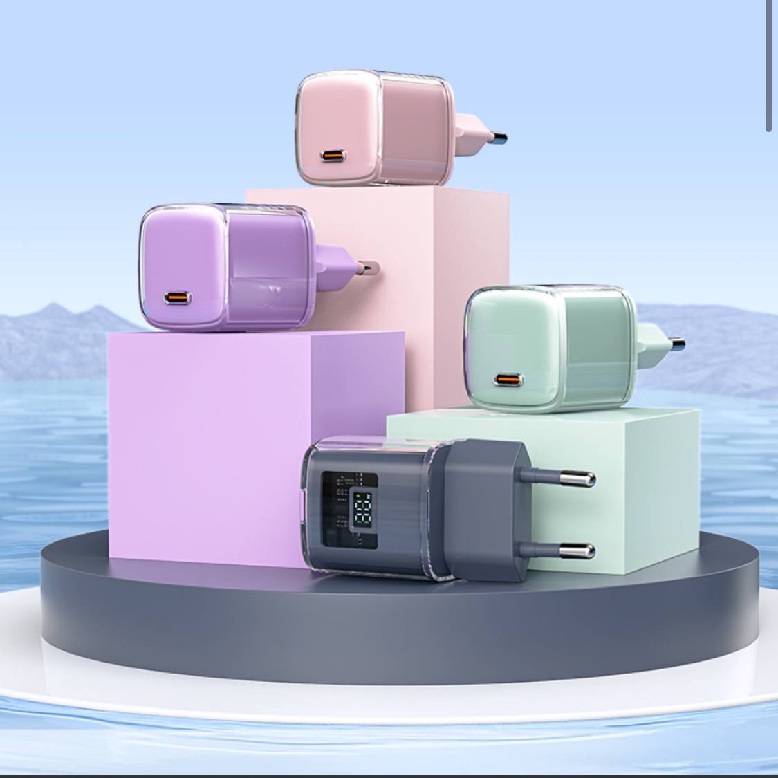 Мережевий зарядний пристрій AceFast A53 Sparkling series GaN PD30W