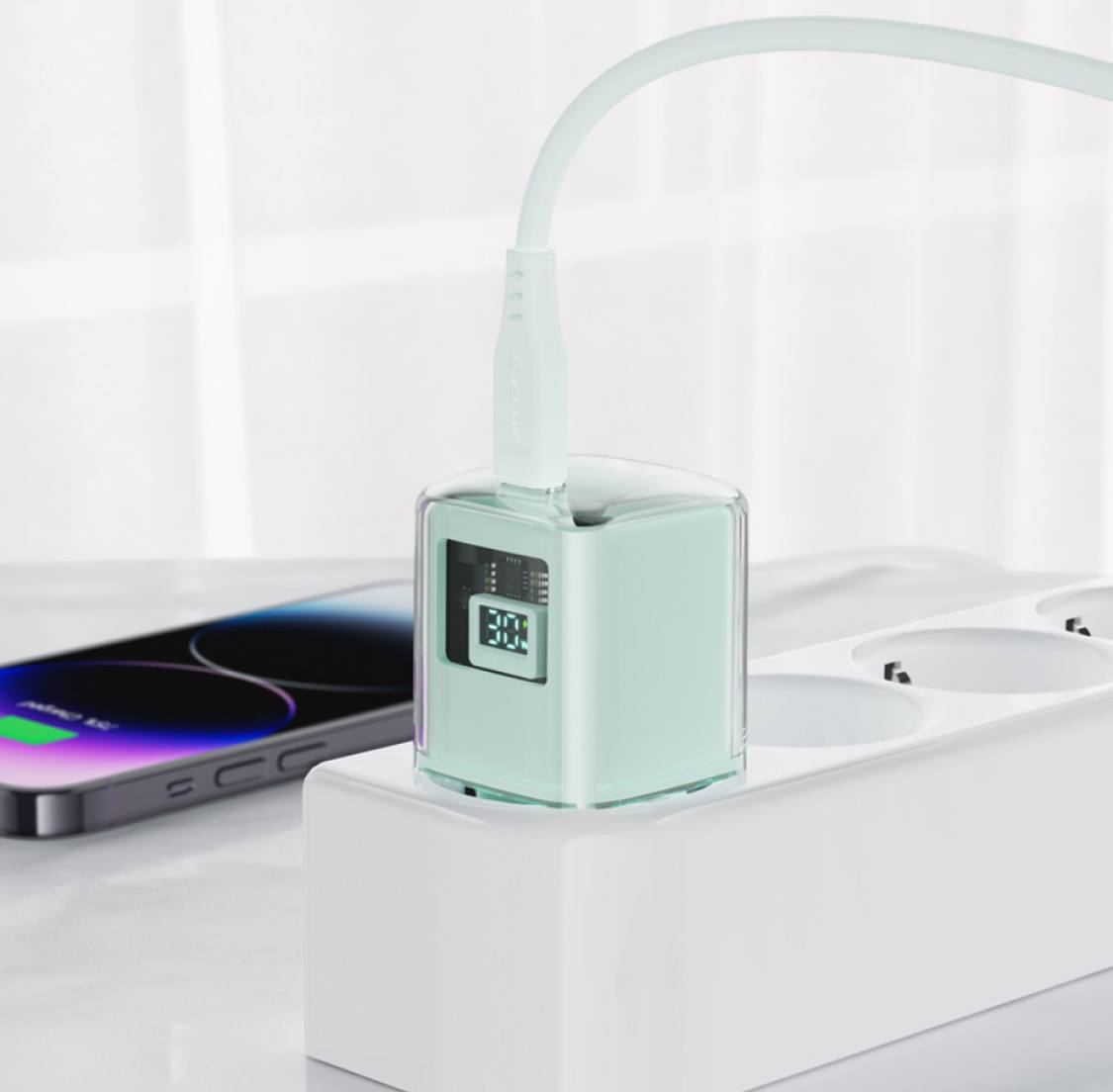 Мережевий зарядний пристрій AceFast A53 Sparkling series GaN PD30W - Зображення 3