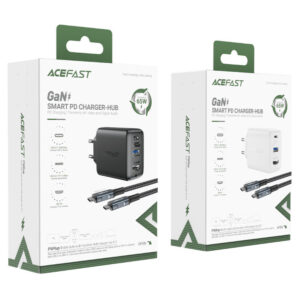 Mережевий зарядний пристрій AceFast A17 GaN3 Type-C to Type-C 65W 1USB-C 1USB +HDMI 4K HD Швидка зарядка