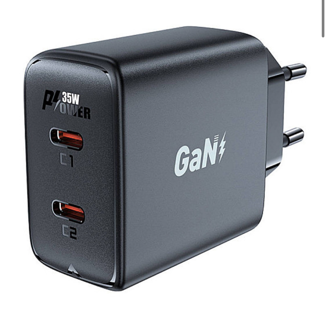 Мережевий зарядний пристрій AceFast A49 GaN PD35W 2USB-C Швидка зарядка - Зображення 5
