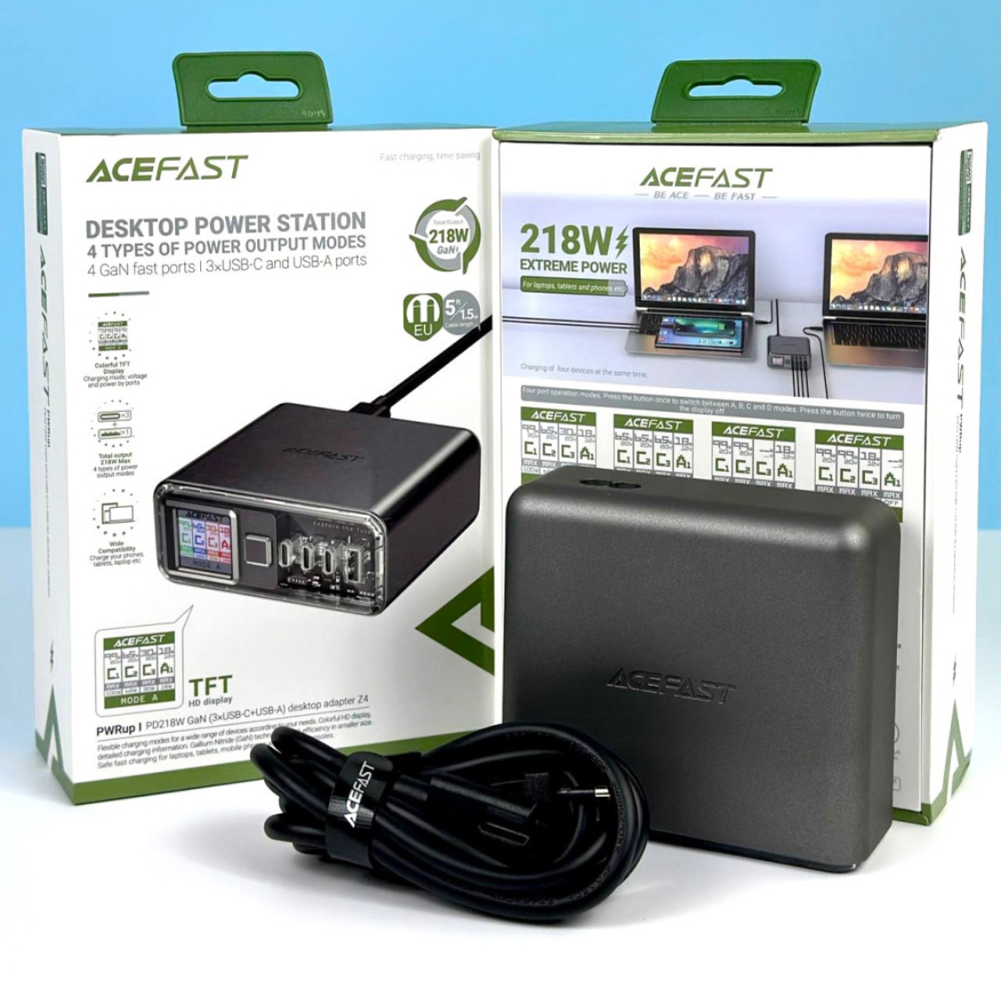 Мережевий подовжувач AceFast Z4 GaN PD218W