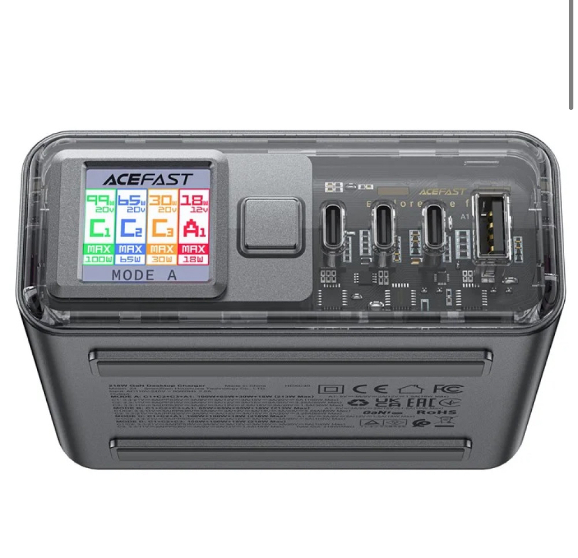 Мережевий подовжувач AceFast Z4 GaN PD218W - Зображення 7