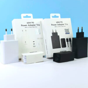 Мережевий зарядний пристрій Samsung 65W Trio 2USB-C + USB & data cabel Type -C to Type-C