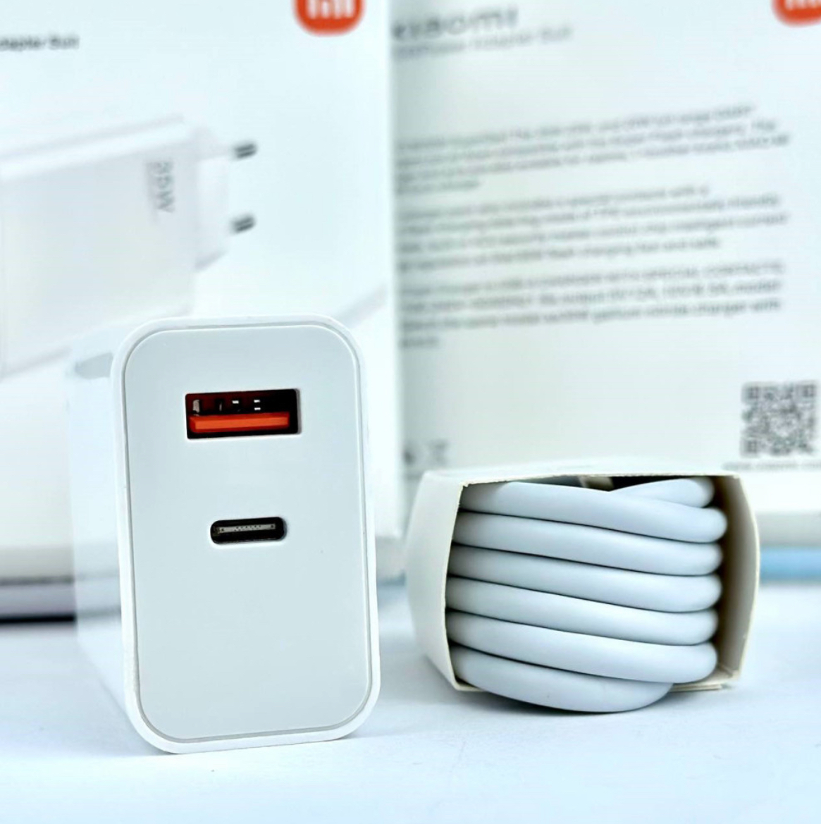 Мережевий зарядний пристрій Xiaomi Mi 35W 2 in1 USB+USB-C + data cable Type-C - Зображення 3