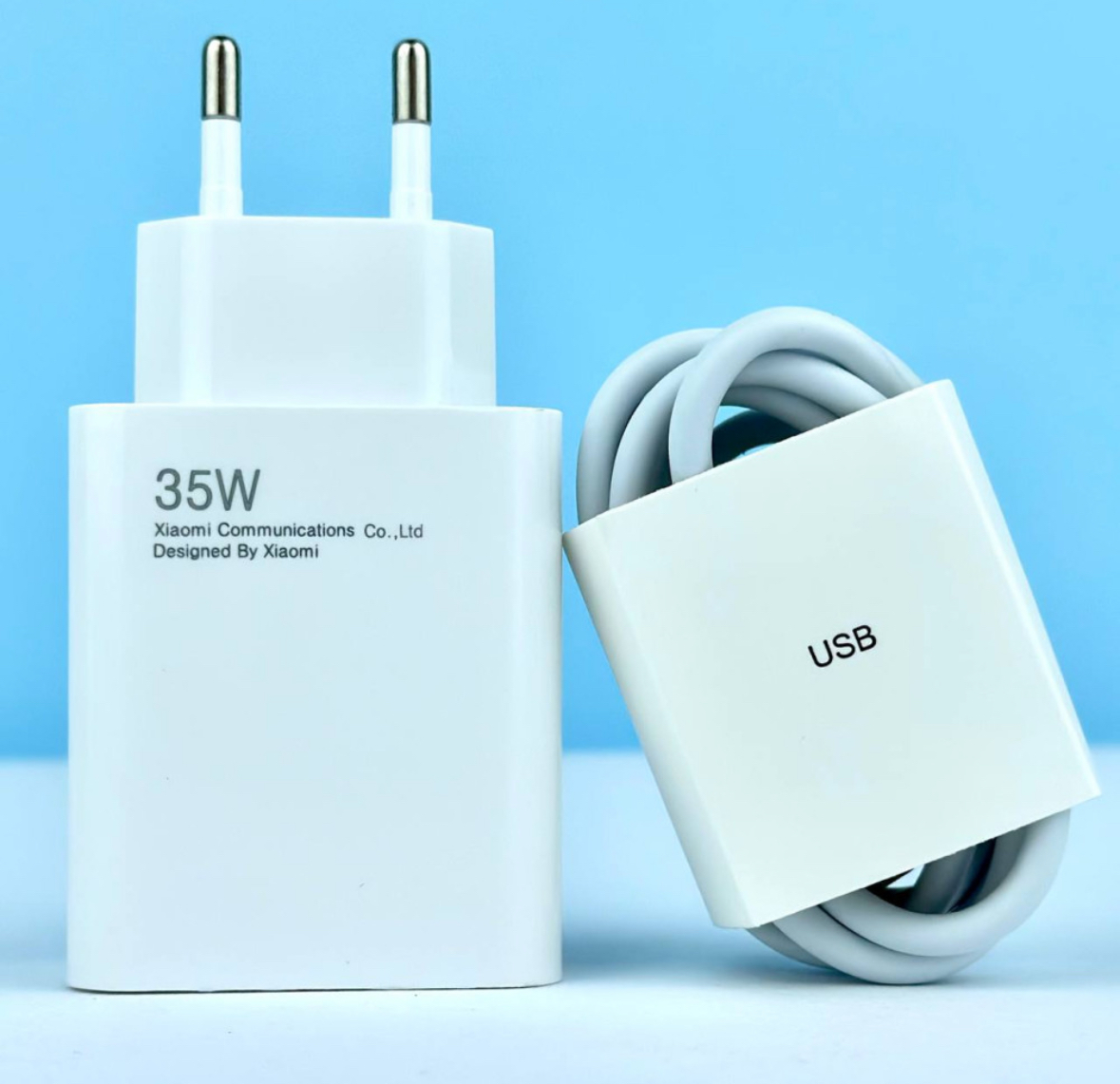 Мережевий зарядний пристрій Xiaomi Mi 35W 2 in1 USB+USB-C + data cable Type-C - Зображення 4