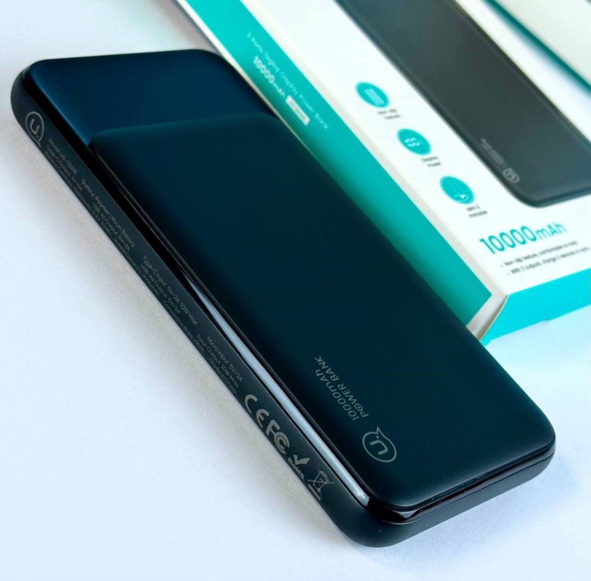 Power Bank Usams US-CD198 10000mAh 2USB+Type-C+Micro Digital Display - Зображення 3