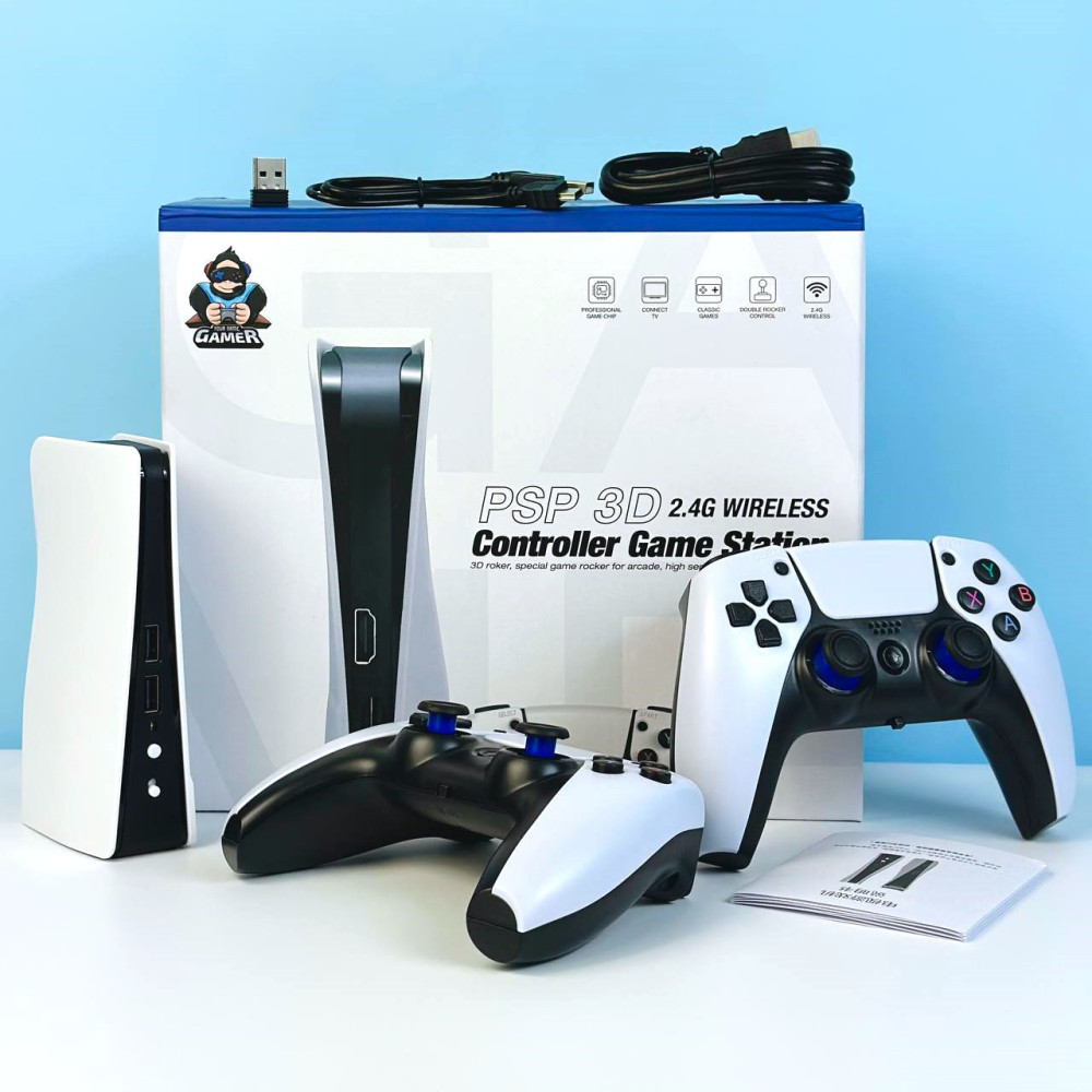 Портативна ігрова консоль PSP 3D Game Station Q10 128Gb 8K Ultra HD + 2 бездротові джойстики