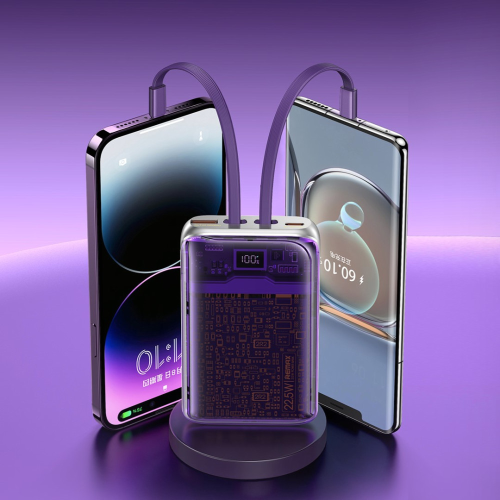 Power Bank Remax RPP-591 10000mAh Explore Pro Series PD20W+QC22.5W with cable 3-in-1 - Зображення 5