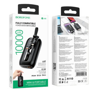 Power Bank Borofone BJ46 Lord 10000mAh PD20W+22.5W with cable (Type-C+Lightning)