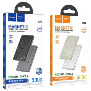 Power Bank Hoco Q26 Joy 5000mAh PD20W+QC3.0 з бездротовою зарядкою 15W