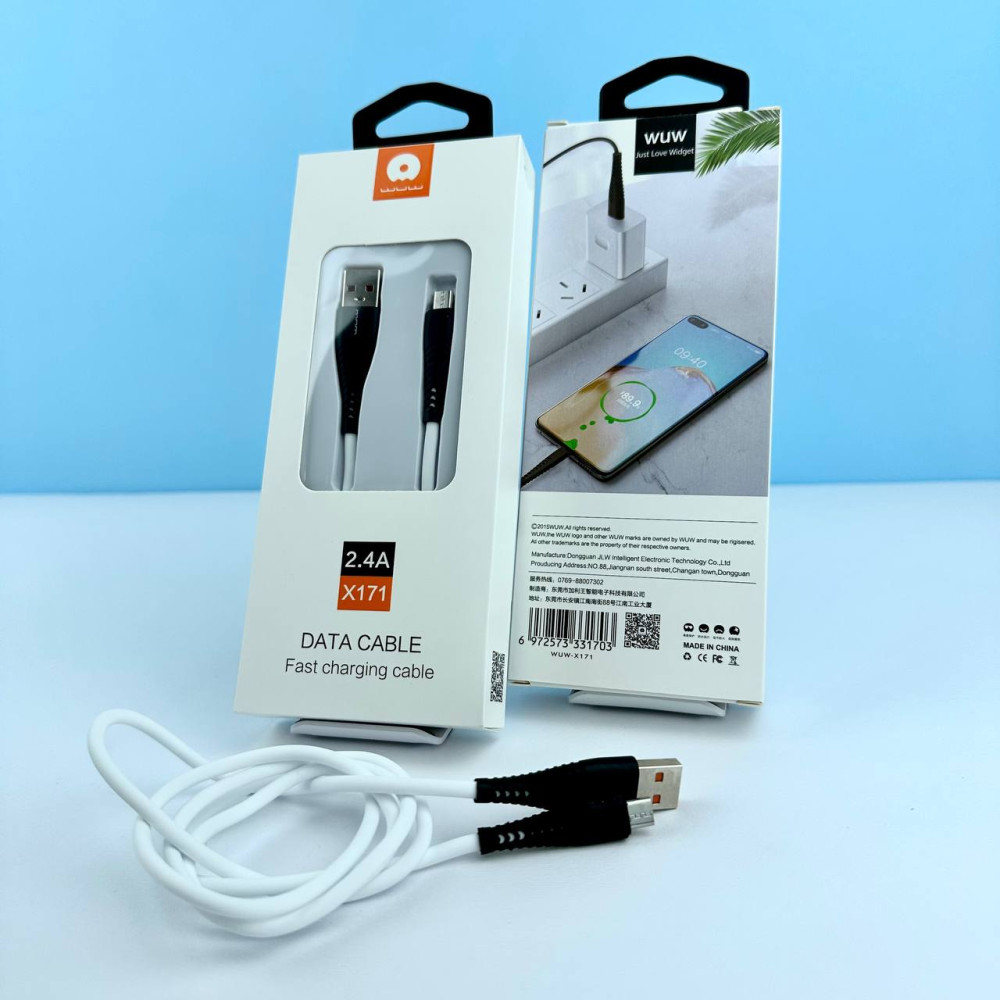 Кабель Micro WUW X171 1m Silicone 2.4A