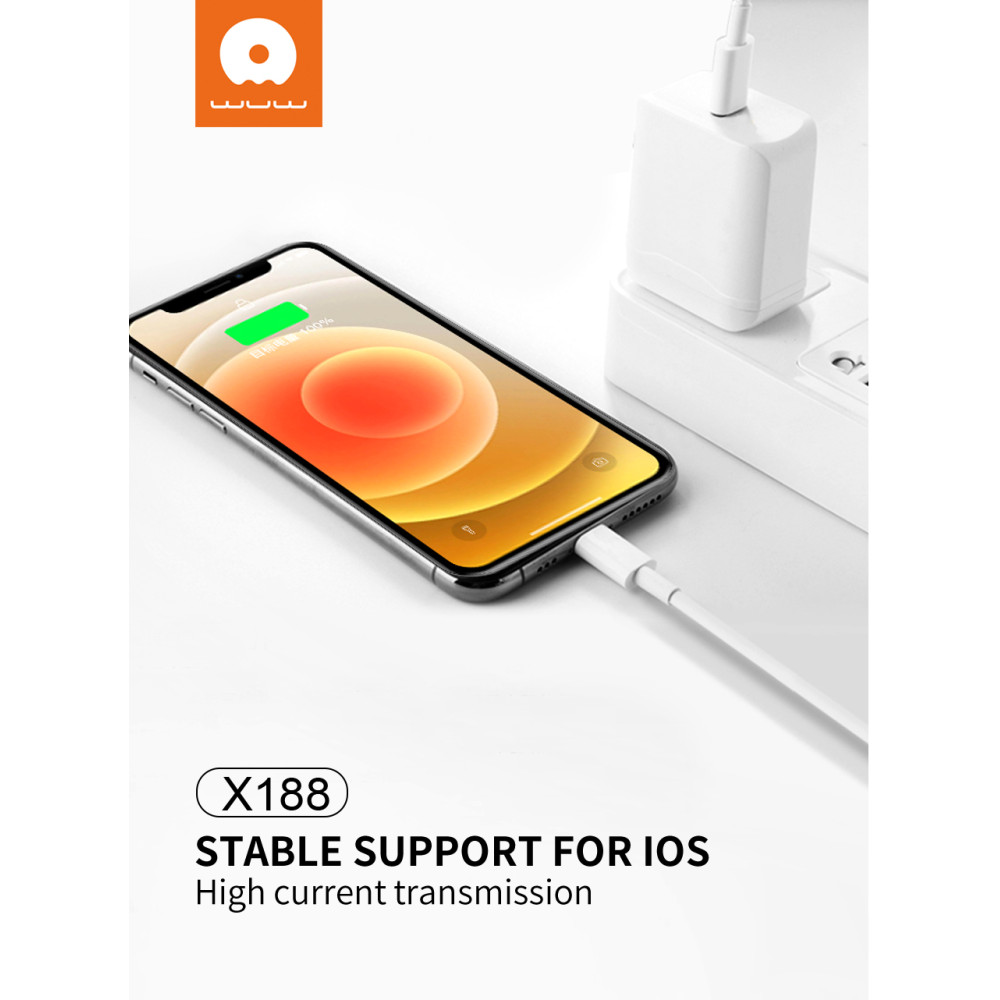 Кабель WUW X188 Type-C to Lightning PD27W 2m - Зображення 5