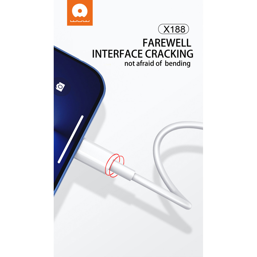 Кабель WUW X188 Type-C to Lightning PD27W 2m - Зображення 4