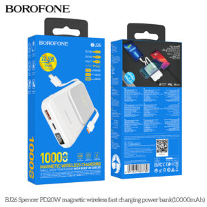 Power Bank Borofone BJ26 Spencer 10000mAh PD20W+22.5W з магнітною бездротовою зарядкою