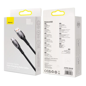 Кабель Baseus Glimmer Series Type-C 100W 2m, CADH000501