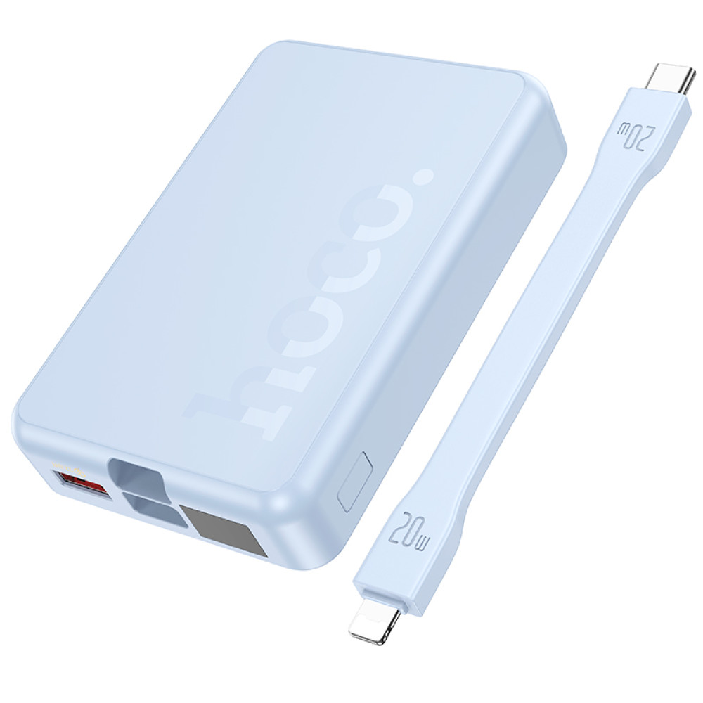 Power Bank Hoco Q24 Elegant 10000mAh 22.5W+PD20W з бездротовою зарядкою 15W (with cable Type-C to Lightning) - Зображення 5