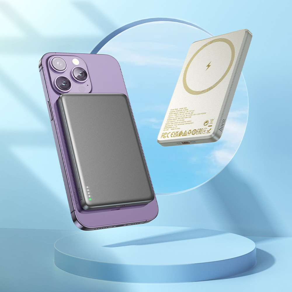 Power Bank Hoco Q26 Joy 5000mAh PD20W+QC3.0 з бездротовою зарядкою 15W - Зображення 6