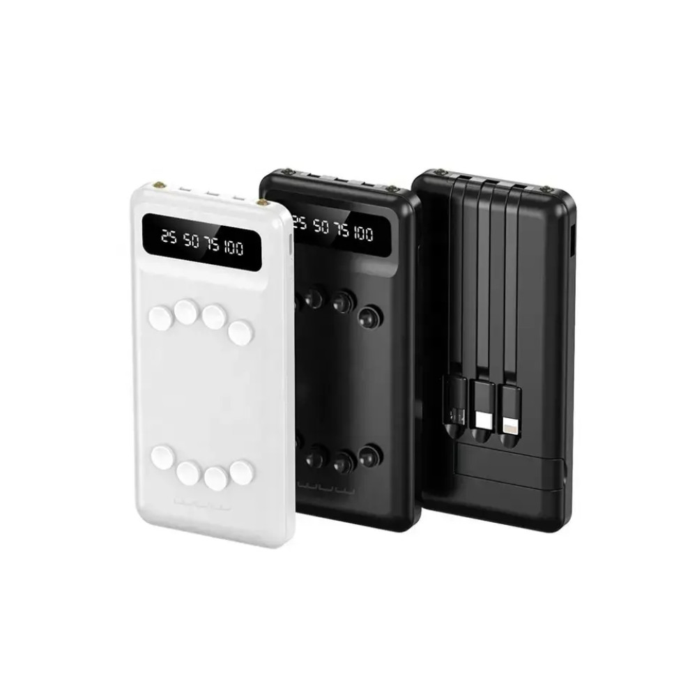 Power Bank WUW U43 10000mAh USB+Type-C з кабелем Lightning/Micro/Type-C+підставка - Зображення 6