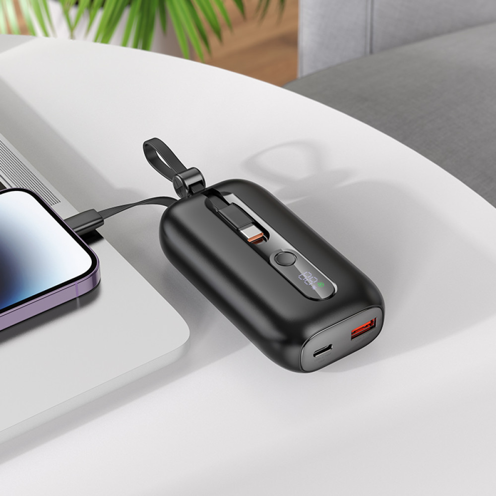 Power Bank Borofone BJ46 Lord 10000mAh PD20W+22.5W with cable (Type-C+Lightning) - Зображення 6