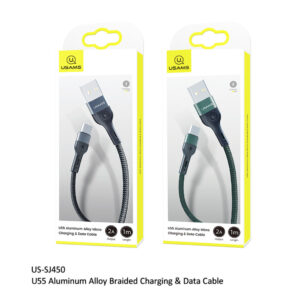 Кабель Usams US-SJ450 U55 Aluminum Alloy Braided Micro 2A 1m