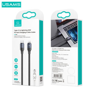 Кабель Usams US-SJ521 U71 Type-C to Lightning PD 20W 1.2m Швидка зарядка
