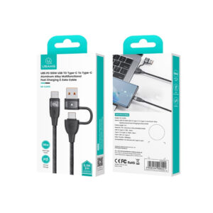Кабель Usams US-SJ655 U85 3IN1 USB+Type-C to Type-C 100W 2m