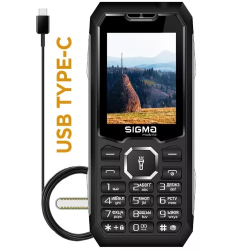 Телефон Sigma X-style 341 BRO TYPE-C Black - Зображення 3